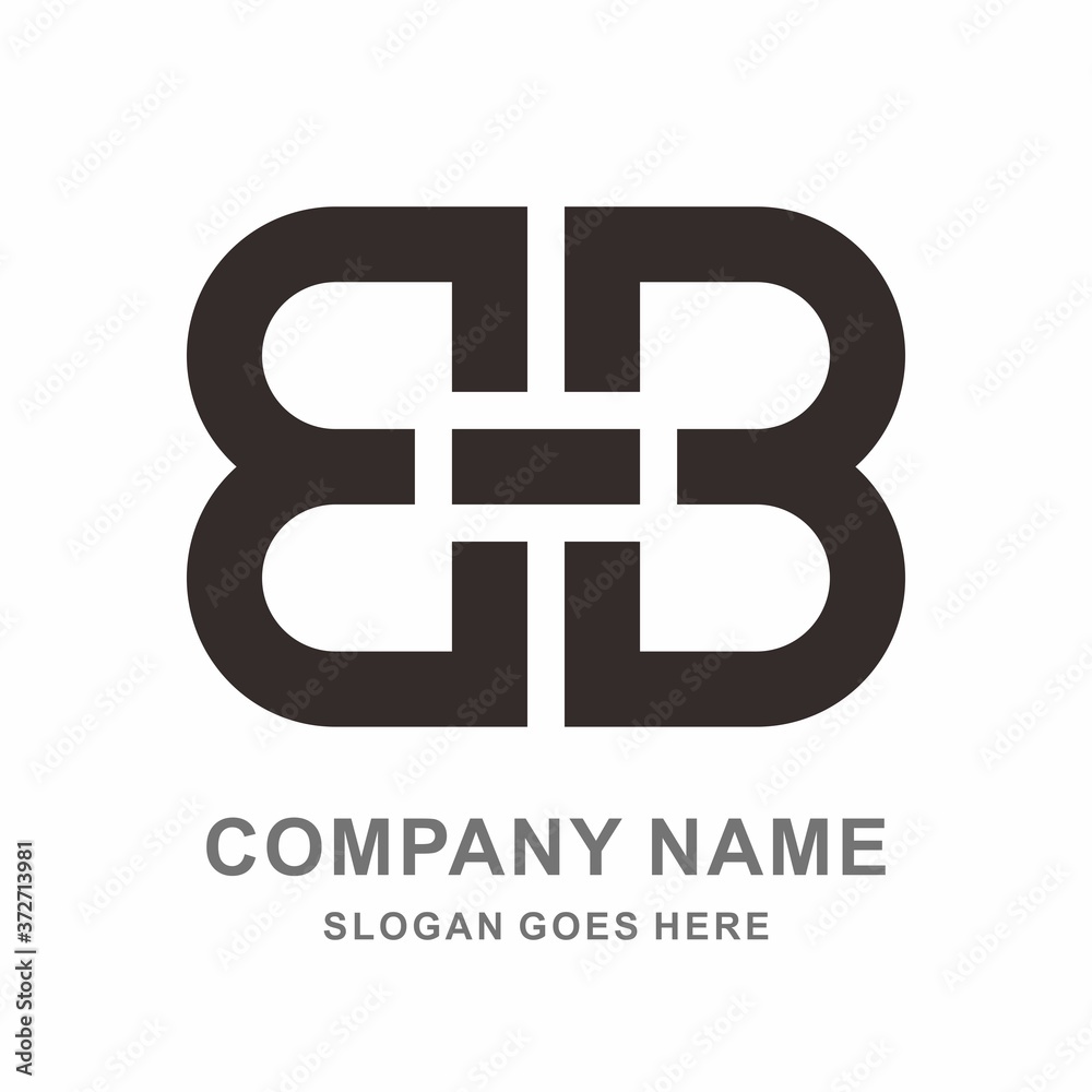 Monogram Letter B B Business Company Vector Logo Design Monogram Letter B B Business Company Vector Logo Design