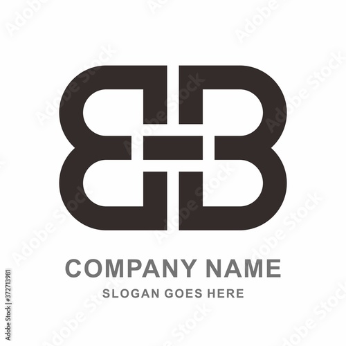 Monogram Letter B B Business Company Vector Logo Design