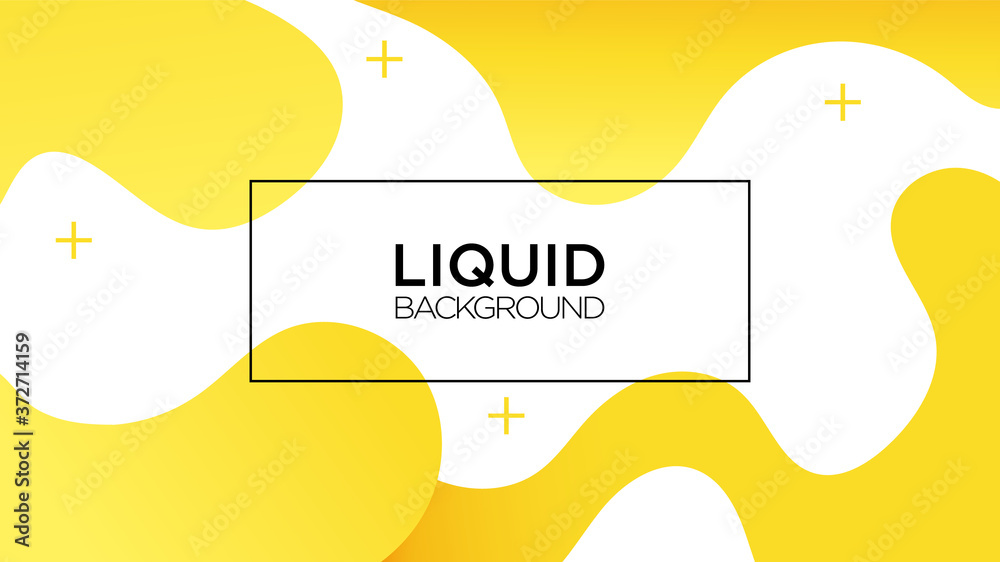 Creative Fluid, Liquid, Wavy, Wave Dynamic 3D Shapes on Light Yellow Background. Design Graphic Vector EPS10