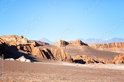 Landscape of Valle de la Luna  Valley of the Moon   Atacama desert  Chile