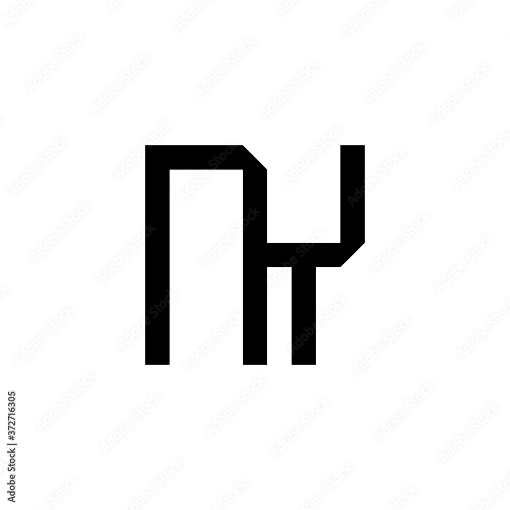 Black letter NY initial logo icon Black letter NY initial logo icon