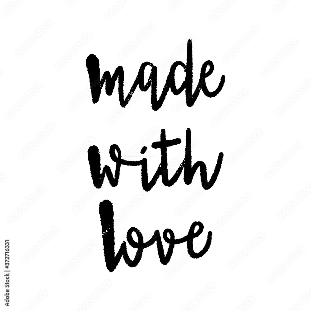 Made with love hand lettering