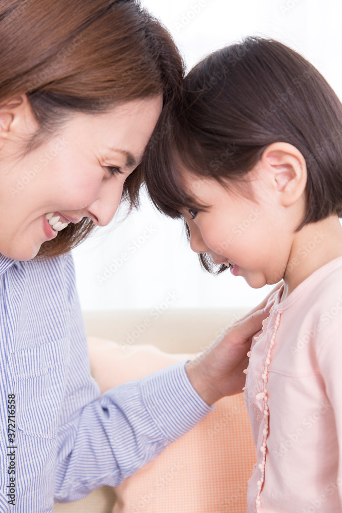寄り添う親子 寄り添う親子