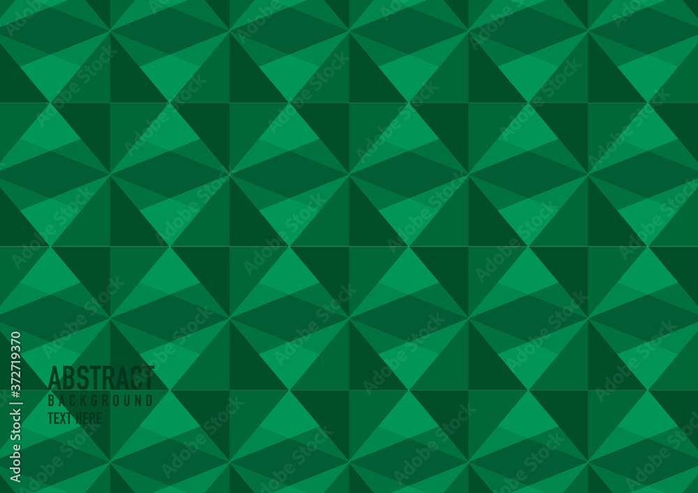 Obraz premium Polygon abstract on a green background. Light green vector shining triangular pattern. An elegant bright illustration. The triangular pattern for your business design.