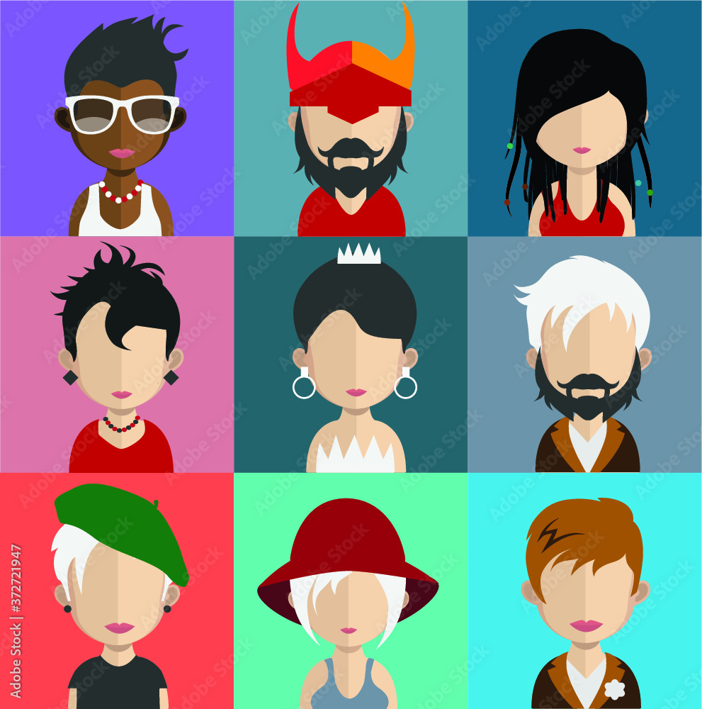 High quality avatar, people vector icons High quality avatar, people vector icons