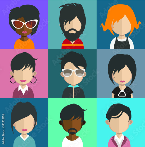 High quality avatar, people vector icons