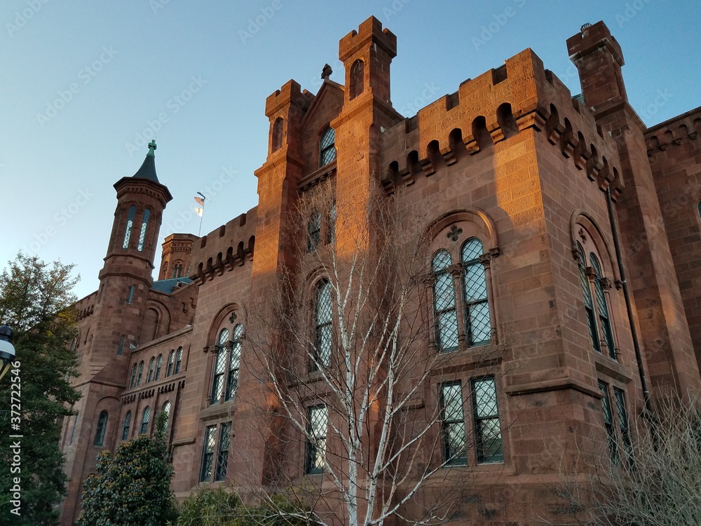 A view of the Smithsonian Castle in Washington, DC