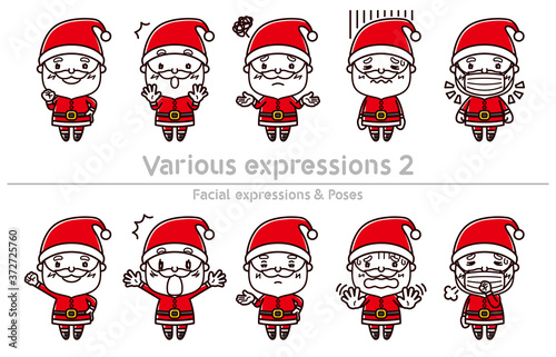 Facial expressions & Poses set / Various expressions2 / Santa Claus