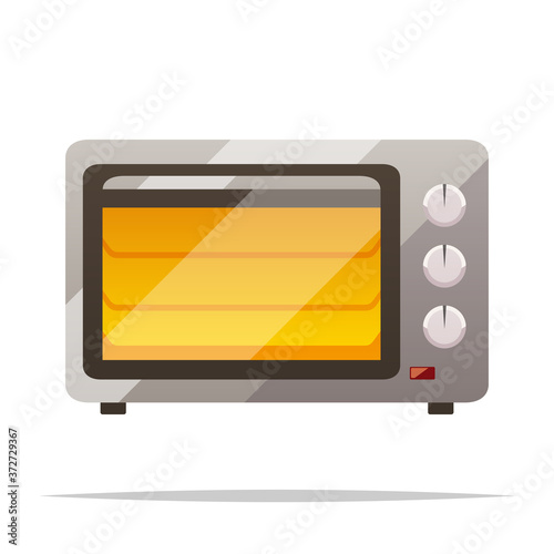 Electric oven vector isolated illustration