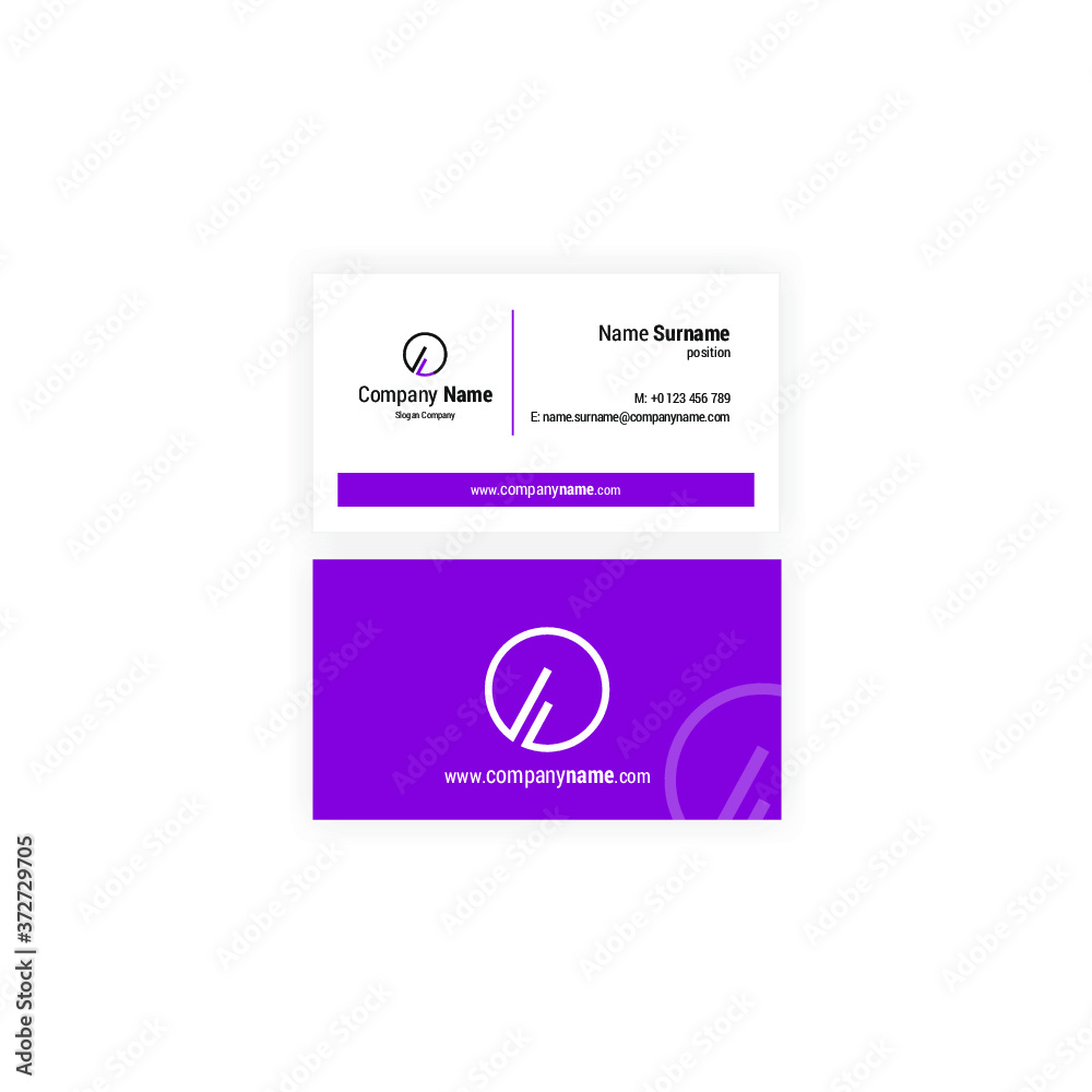 Purple Elegance and Exclusive Business Card to Print - obrazy, fototapety, plakaty 