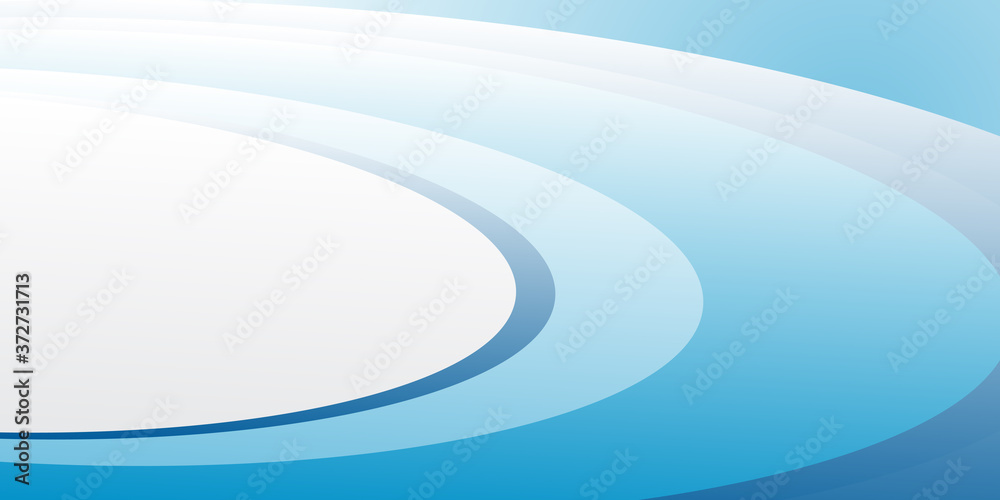 Obraz premium Paper layer circle blue abstract background. Curves and lines use for banner, cover, poster, wallpaper, design with space for text. 
