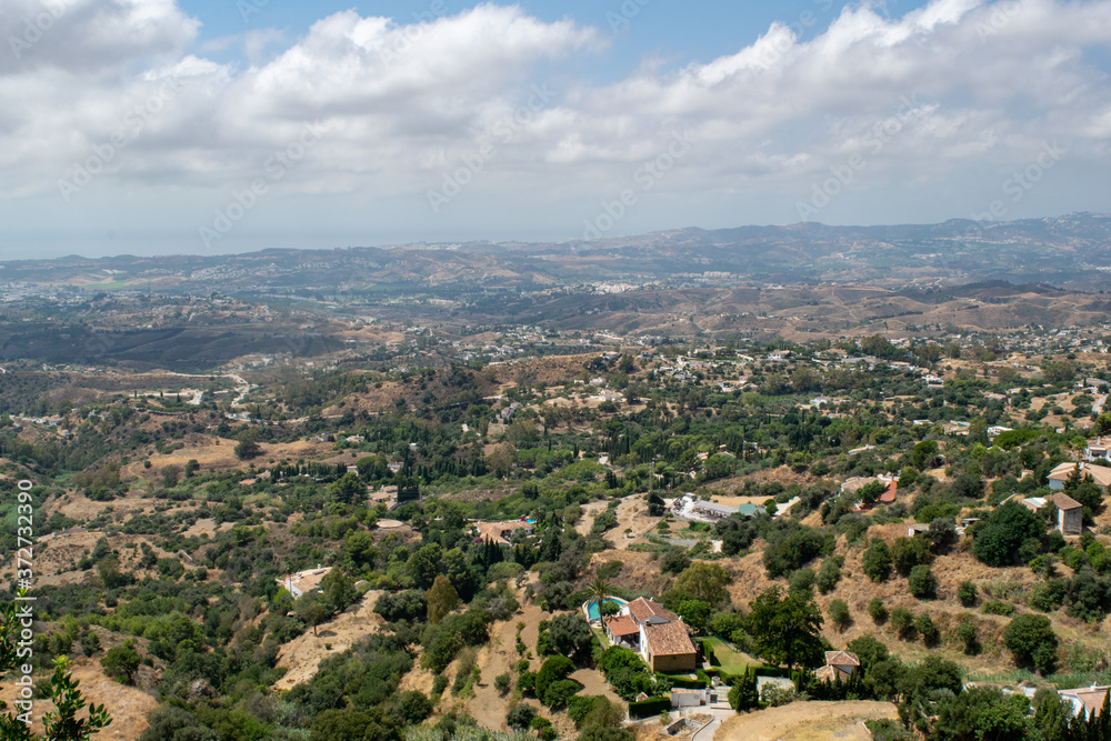 Panoramic view of town