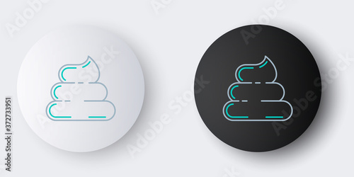 Line Shit icon isolated on grey background. Colorful outline concept. Vector.