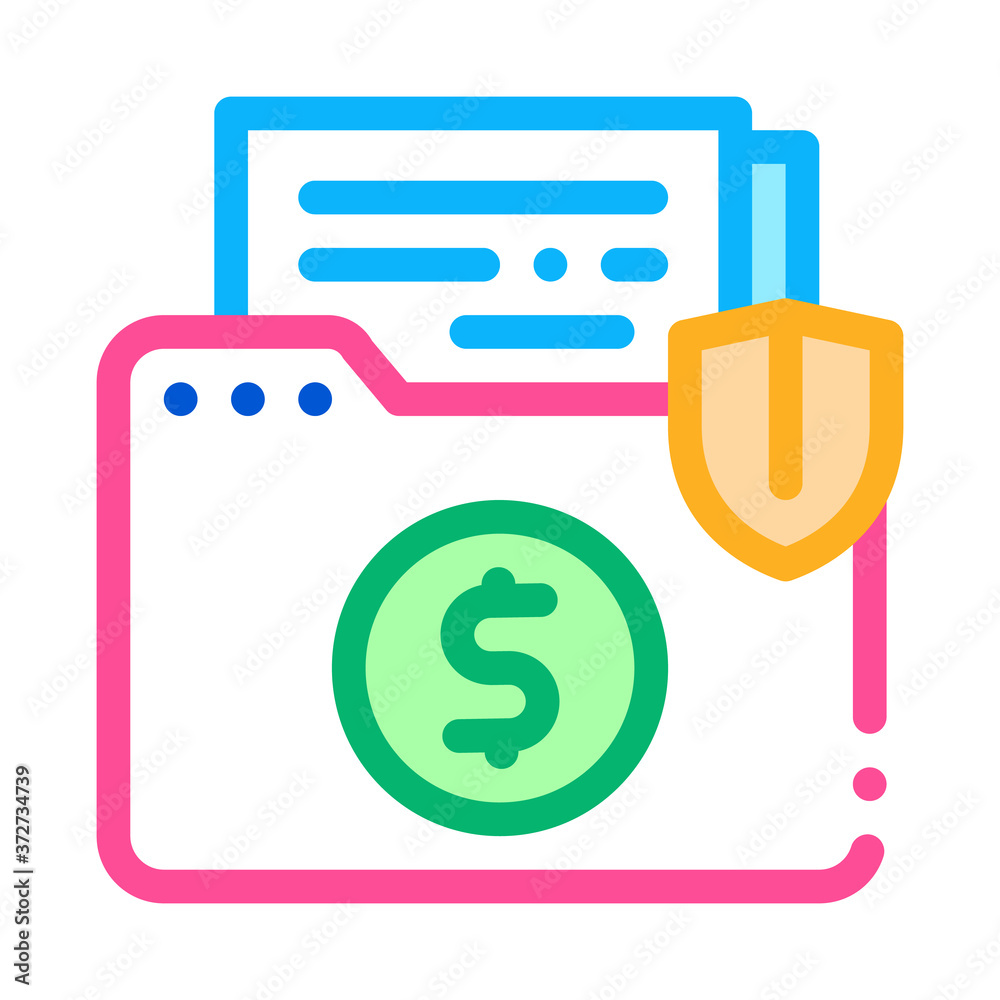 insurance agreement folder icon vector. insurance agreement folder sign. color symbol illustration insurance agreement folder icon vector. insurance agreement folder sign. color symbol illustration