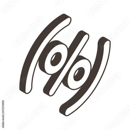 percent symbol line style icon