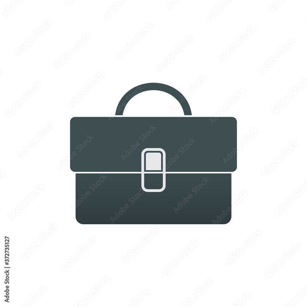 Briefcase icon. Vector illustration in flat design.