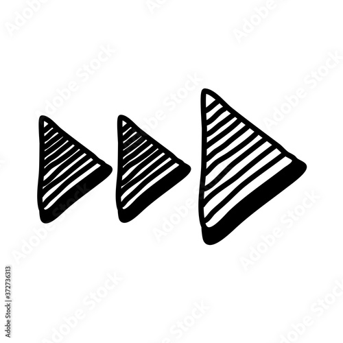 arrow right direction line style icon
