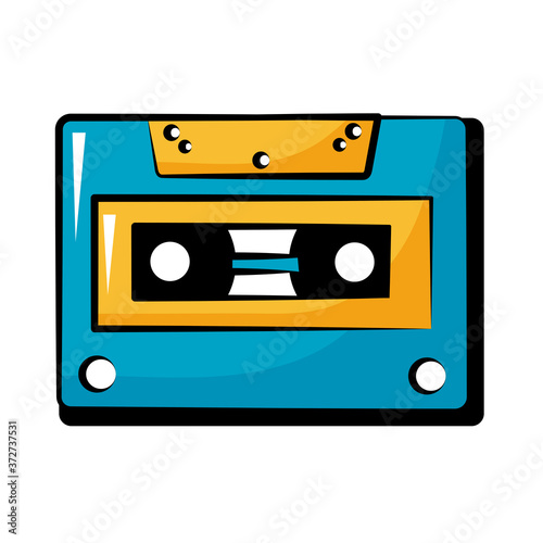 cassette retro pop art flat style icon