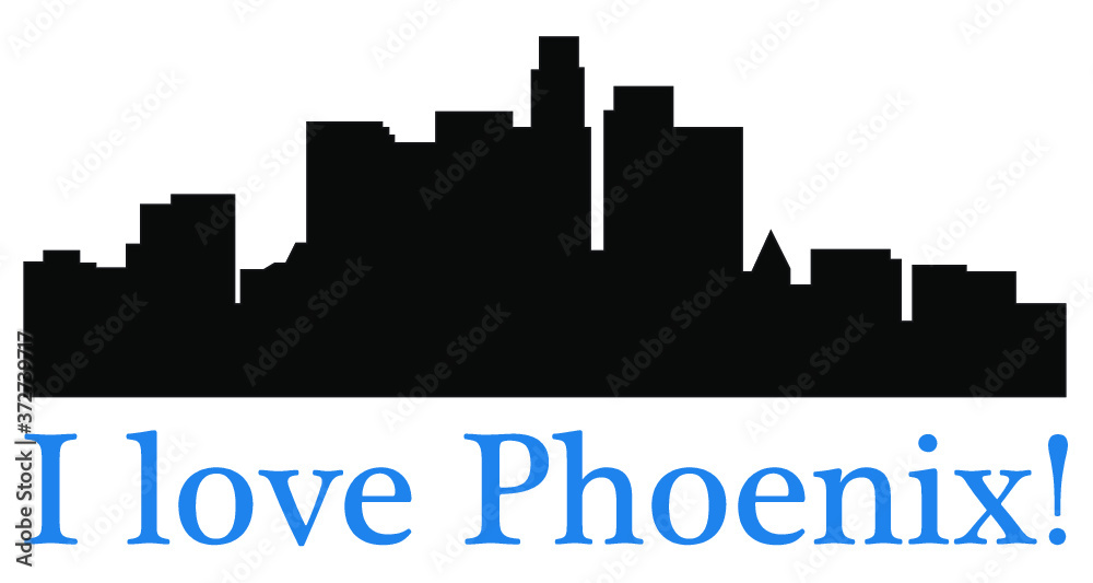 Phoenix, Arizona city silhouette