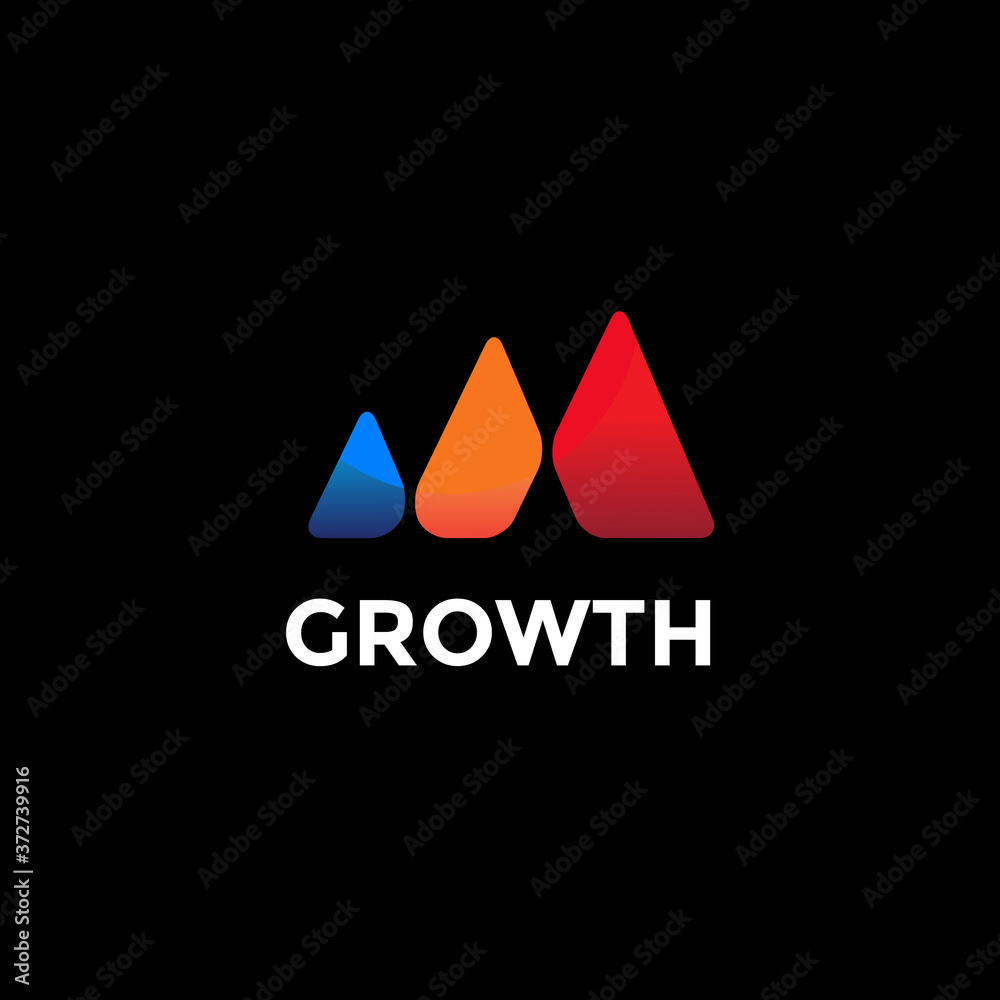 Abstract growth building triangle logo. vector icon illustration inspiration. Abstract growth building triangle logo. vector icon illustration inspiration.