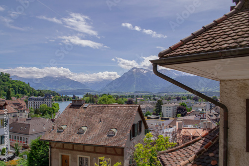 beautiful view of the city of Thun in Switzerland