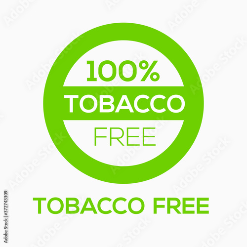 (Tobacco free) label sign, vector illustration.