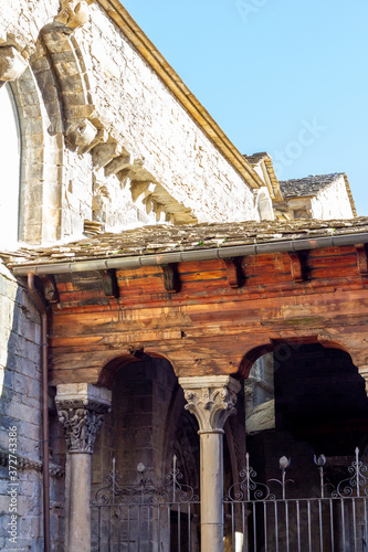 Exterior of the Cathedral of Jaca, Huesca (Spain). Romanesque doorway photo