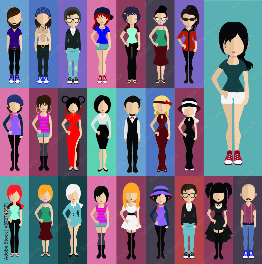People avatar ( with full body and torso variations) People avatar ( with full body and torso variations)
