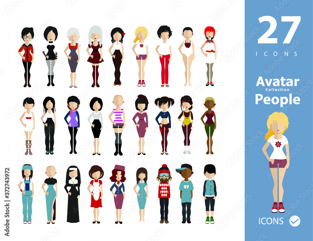 Collection of avatars ( 20 Man and woman Characters )