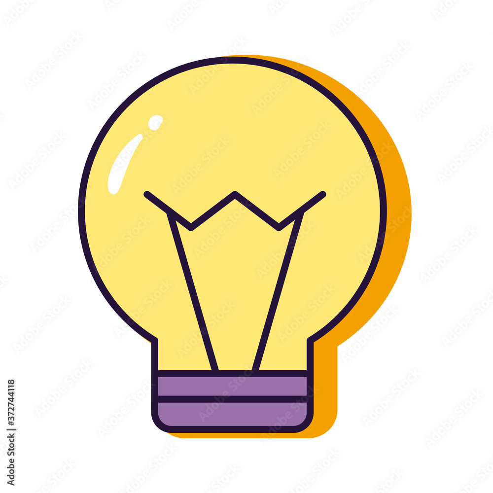 bulb light slang line and fill style bulb light slang line and fill style