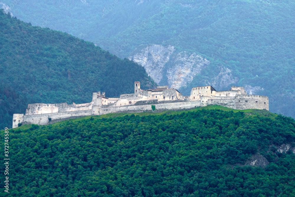 Obraz premium Castel Beseno, along the Adige valley near Rovereto