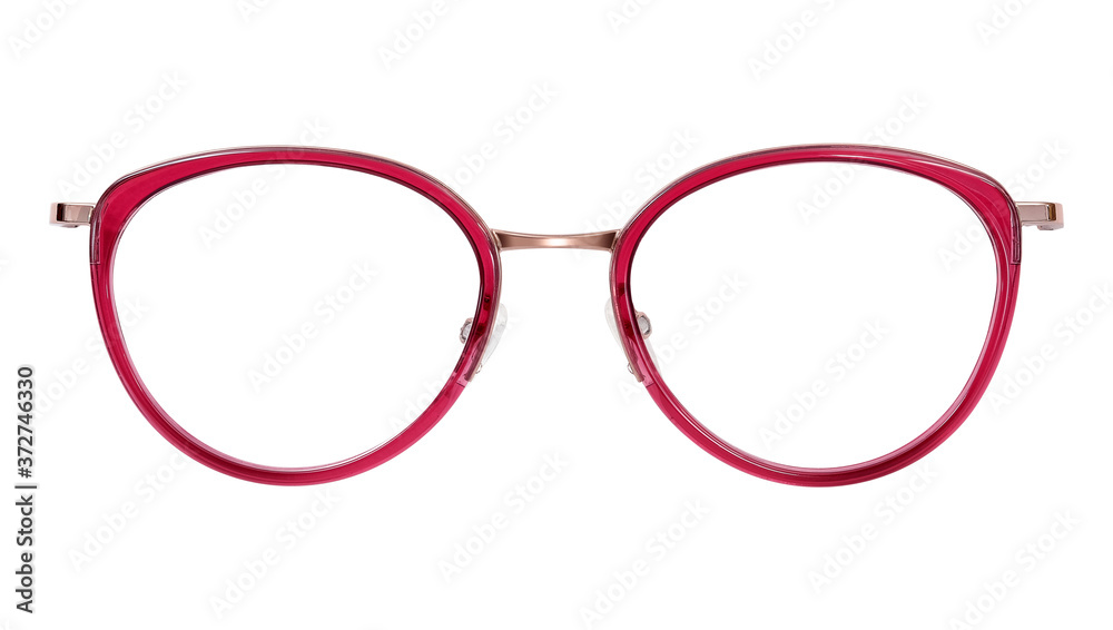 Fototapeta premium Glasses isolated on white background for applying on a portrait. Design element with clipping path