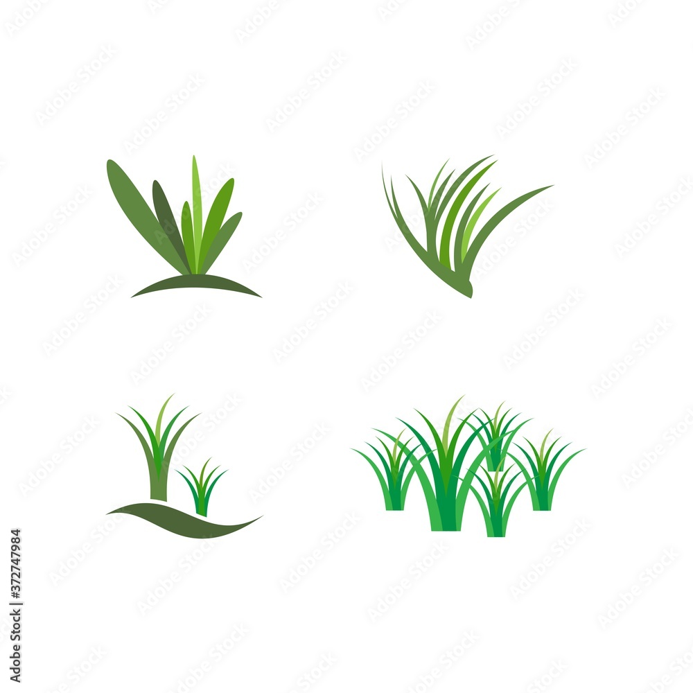 Obraz premium Grass logo vector