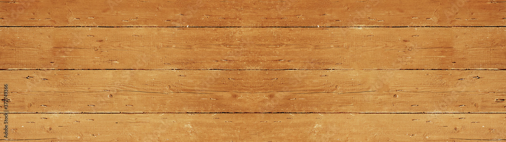 Naklejka premium old brown rustic light bright wooden texture - wood background panorama banner long 