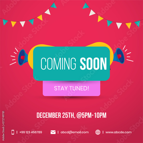 Coming soon announcement instrgam post template in decent colors