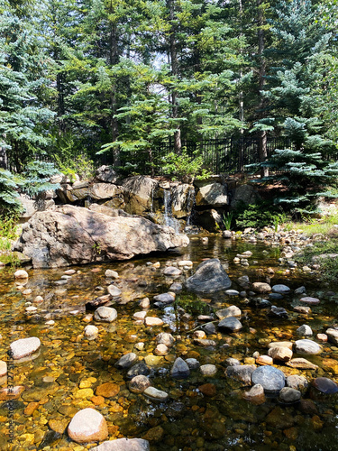 waterfall in the Betty Ford Alpine Garden in Vail, Colorado  photo