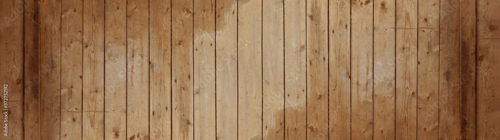Naklejka premium old brown rustic dark wooden texture - wood background panorama long banner