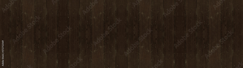 Fototapeta premium old brown rustic dark wooden texture - wood background panorama long banner 