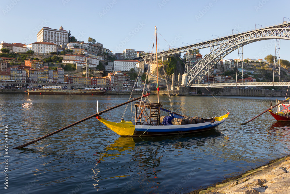 Traditional boat of Porto in the Douro River