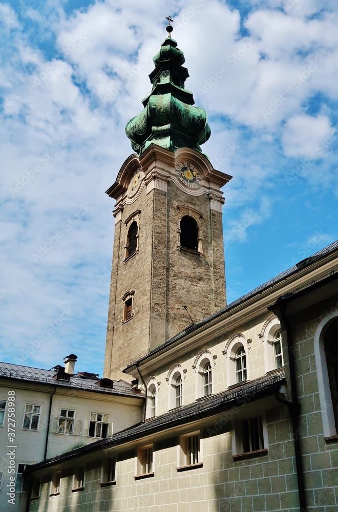 Turm, Stiftskirche Sankt Peter, Salzburg Turm, Stiftskirche Sankt Peter, Salzburg