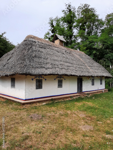 Old ethnic hut and house of Ukraine