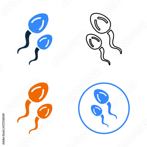 Reproduction, sperm icon, vector graphics