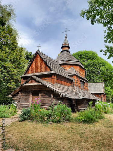 Old Ukrainian wooden church