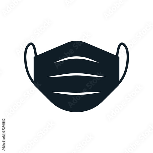 Protective Mask Icon. Mouth Guard Vector Graphic. Medical breathing protection.