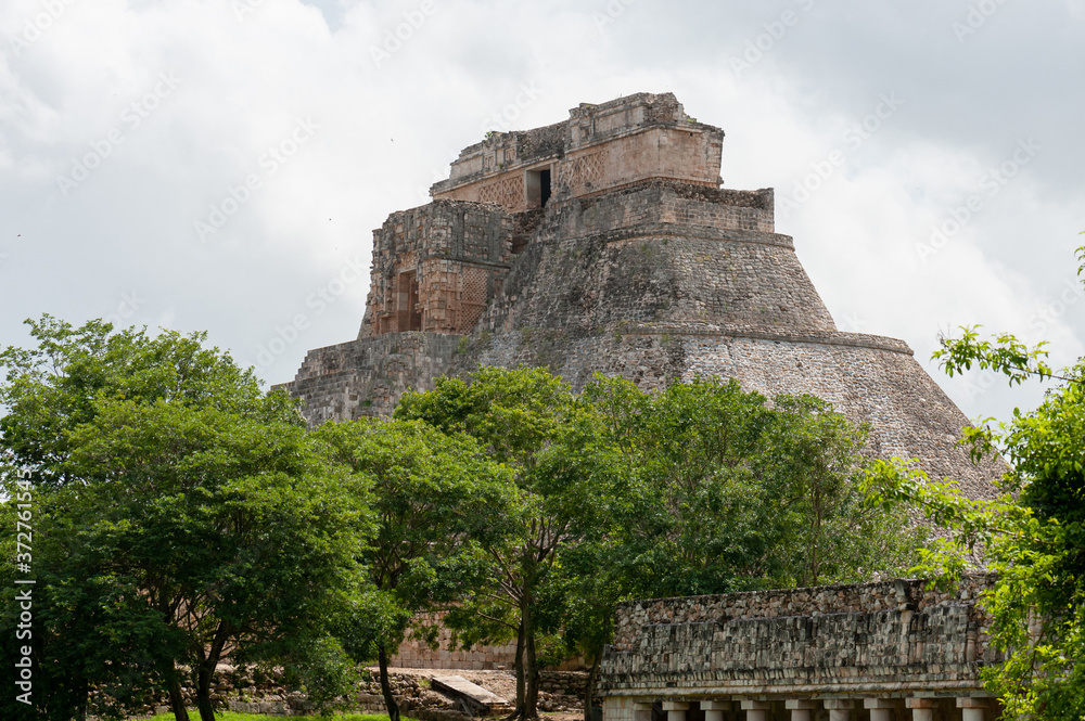 Uxmal an Mayan arqueological zone at Yucatan, Mexico.