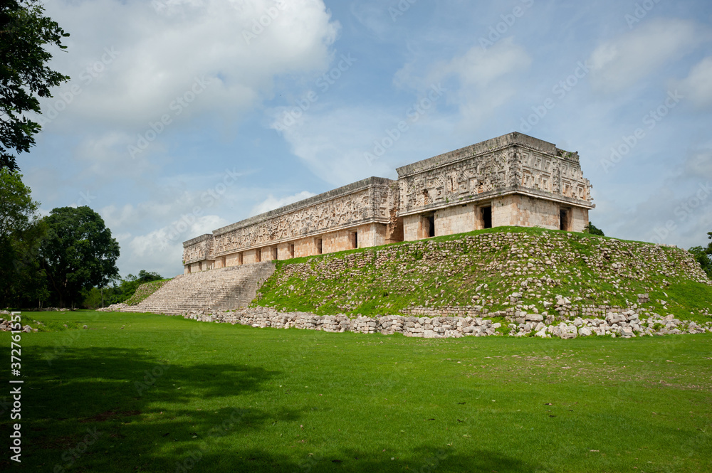 Uxmal an Mayan arqueological zone at Yucatan, Mexico.