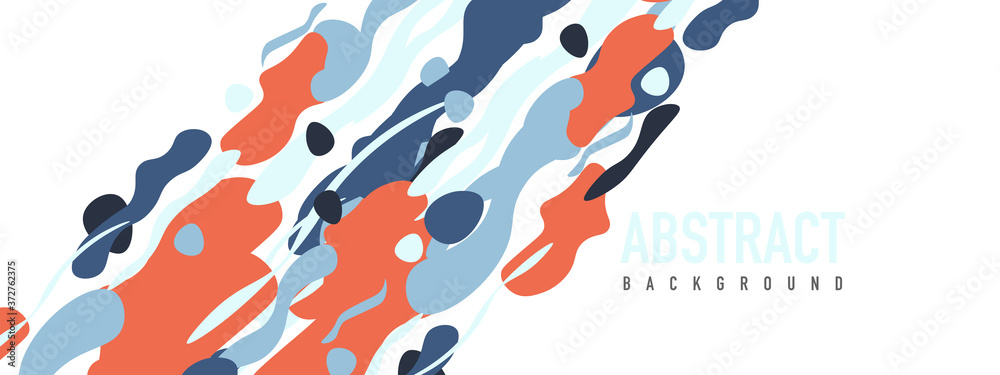 Fototapeta premium Trendy liquid style shapes abstract design, dynamic vector background for placards, brochures, posters, web landing pages, covers or banners