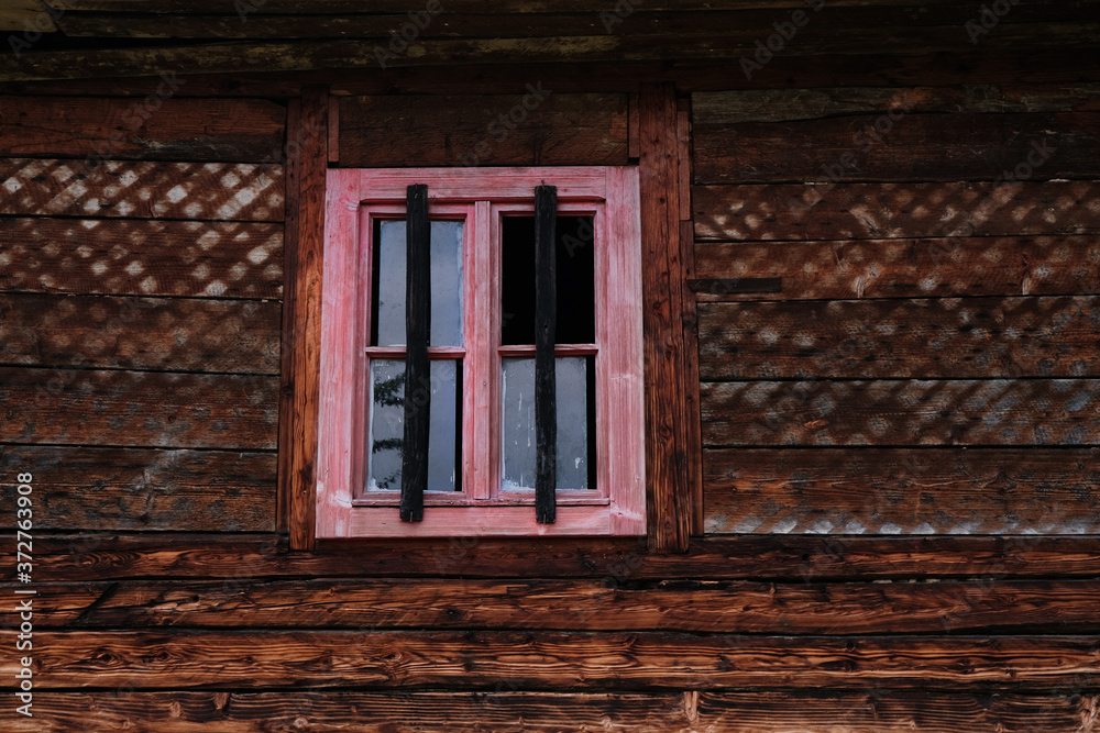 Traditional close up of old wooden house close up in Maramures, Romania Traditional close up of old wooden house close up in Maramures, Romania