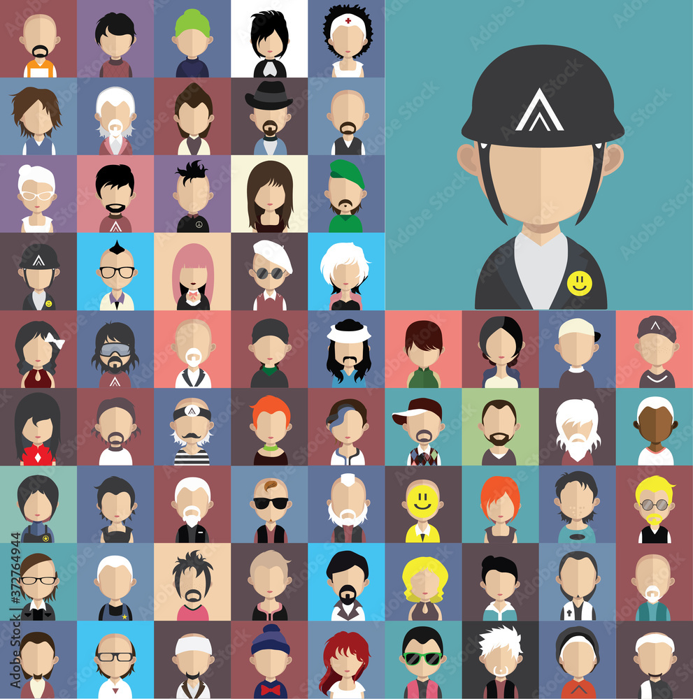 Collection of avatars ( Man and woman Characters ) Collection of avatars ( Man and woman Characters )
