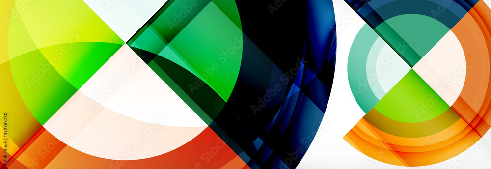 Round shapes, triangles and circles. Modern abstract background Round shapes, triangles and circles. Modern abstract background
